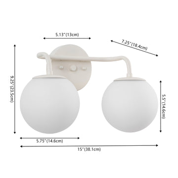 Louis Parisian Globe Metal/Frosted Glass Modern Contemporary LED Vanity